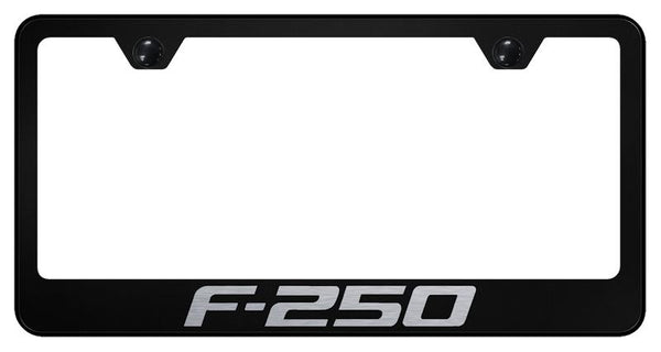 Ford F-250 Black Laser Etched Standard License Frame - LF.F25.EB