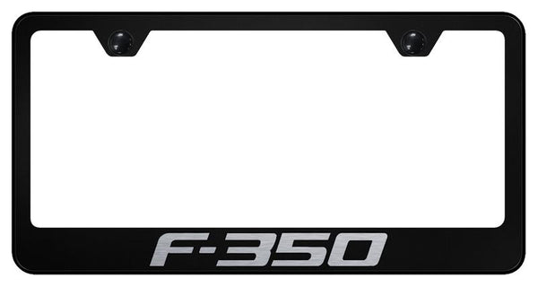 Ford F-350 Black Laser Etched Standard License Frame - LF.F35.EB