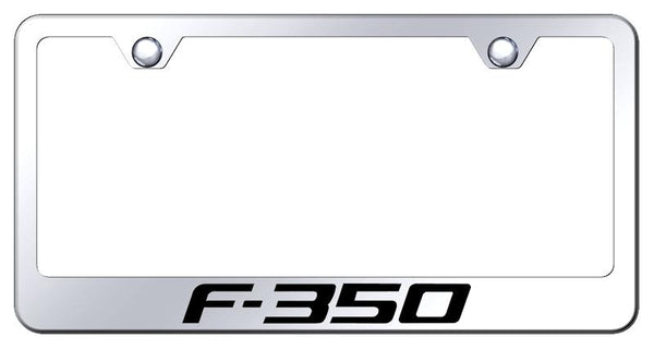 Ford F-350 Chrome Laser Etched Standard License Frame - LF.F35.EC