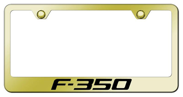 Ford F-350 Gold Laser Etched Standard License Frame - LF.F35.EG