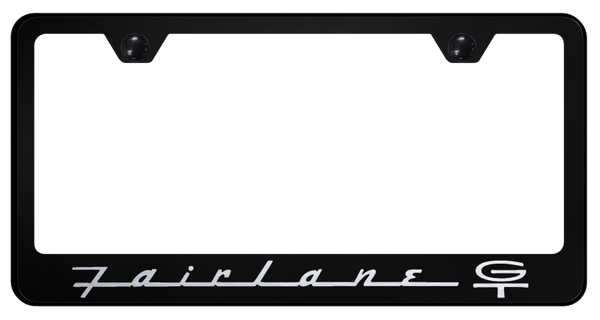 Ford Fairlane GT Cut-Out Frame - Laser Etched Black License Plate Frame - LF.FAIGT.EB