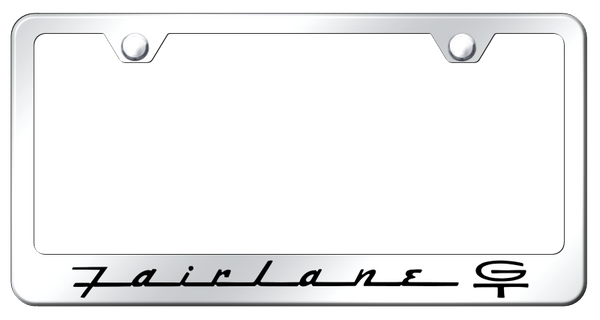 Ford Fairlane GT Cut-Out Frame - Laser Etched Mirrored License Plate Frame - LF.FAIGT.EC