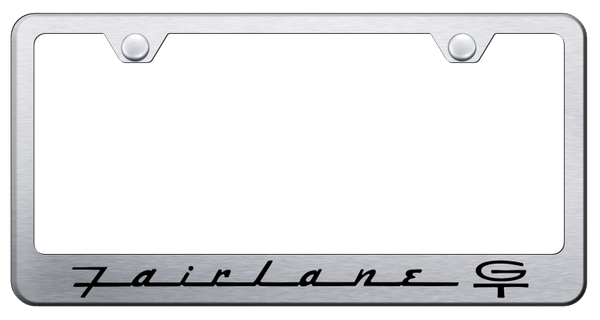 Ford Fairlane GT Cut-Out Frame - Laser Etched Brushed License Plate Frame - LF.FAIGT.ES