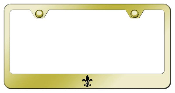 Fleur-De-Lis Gold Laser Etched Standard License Frame - LF.FDL.EG