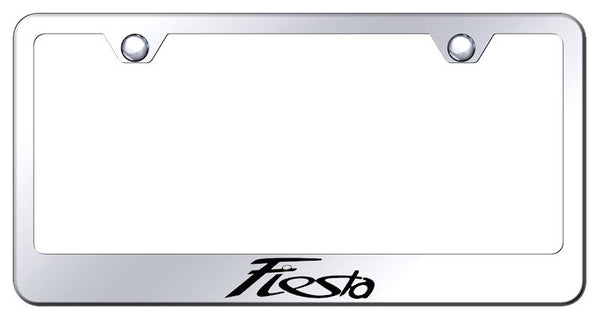 Ford Fiesta Chrome Laser Etched Standard License Frame - LF.FIE.EC