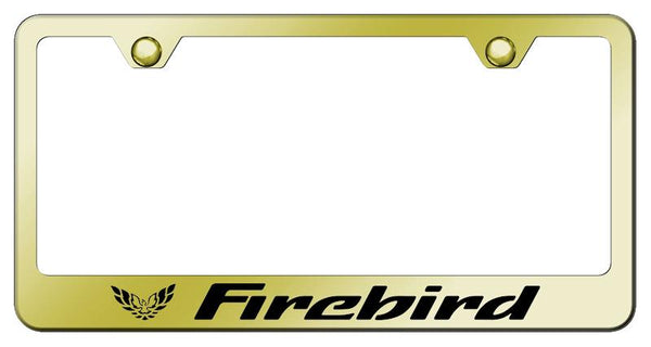 Pontiac Firebird Gold Laser Etched Standard License Frame - LF.FIR.EG