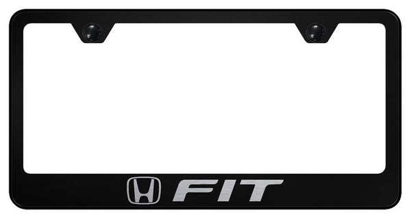 Honda Fit Black Laser Etched Standard License Frame - LF.FIT.EB