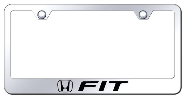 Honda Fit Chrome Laser Etched Standard License Frame - LF.FIT.EC