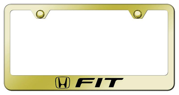 Honda Fit Gold Laser Etched Standard License Frame - LF.FIT.EG