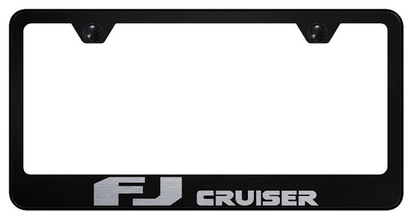 Toyota FJ Cruiser Black Laser Etched Standard License Frame - LF.FJC.EB