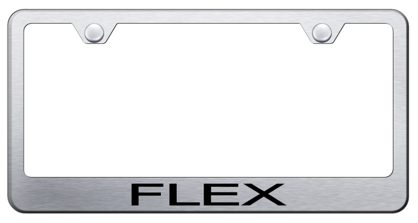 Ford Flex Stainless Steel Frame - Laser Etched Brushed License Plate Frame - LF.FLEX.ES