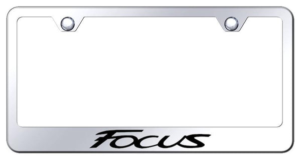 Ford Focus Chrome Laser Etched Standard License Frame - LF.FOC.EC