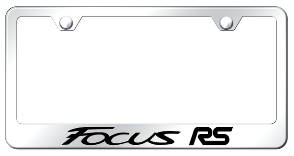 Ford Focus RS Stainless Steel Frame - Laser Etched Mirrored License Plate Frame - LF.FOCRS.EC