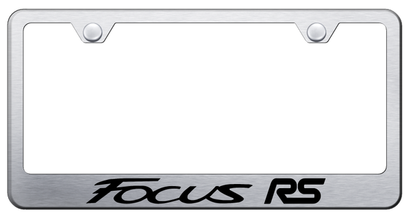 Ford Focus RS Stainless Steel Frame - Laser Etched Brushed License Plate Frame - LF.FOCRS.ES