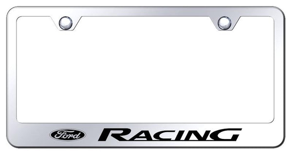 Ford Ford Racing Chrome Laser Etched Standard License Frame - LF.FORR.EC