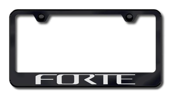 Kia Forte Black Laser Etched Standard License Frame - LF.FORTE.EB