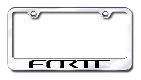 Kia Forte Chrome Laser Etched Standard License Frame - LF.FORTE.EC