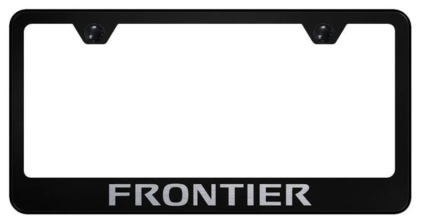 Nissan Frontier Black Laser Etched Standard License Frame - LF.FRO.EB