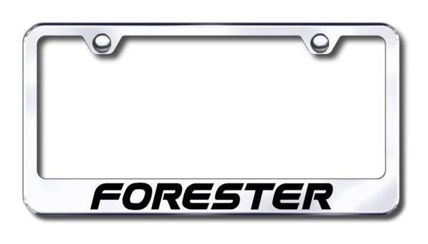 Forester Chrome Laser Etched Standard License Frame - LF.FST.EC