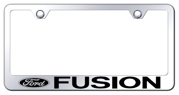 Ford Fusion Chrome Laser Etched Standard License Frame - LF.FUS.EC