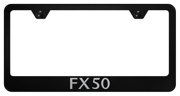 Infiniti FX50 Black Laser Etched Standard License Frame - LF.FX50.EB