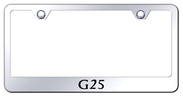 Infiniti G25 Chrome Laser Etched Standard License Frame - LF.G25.EC