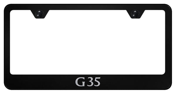 Infiniti G35 Black Laser Etched Standard License Frame - LF.G35.EB