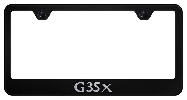 Infiniti G35X Black Laser Etched Standard License Frame - LF.G35X.EB