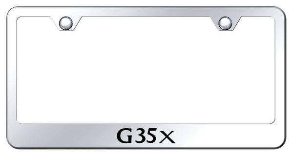 Infiniti G35X Chrome Laser Etched Standard License Frame - LF.G35X.EC