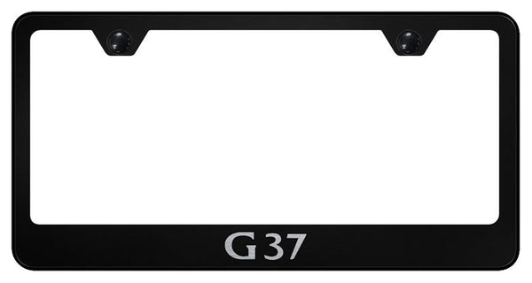 Infiniti G37 Black Laser Etched Standard License Frame - LF.G37.EB