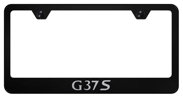 Infiniti G37S Black Laser Etched Standard License Frame - LF.G37S.EB