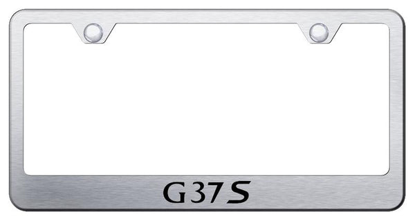 Infiniti G37s Brushed Stainless Steel Laser Etched Standard License Frame - LF.G37S.ES