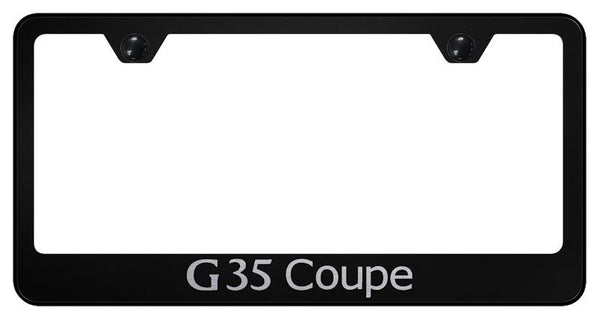 Infiniti G35 Coupe Black Laser Etched Standard License Frame - LF.G3C.EB