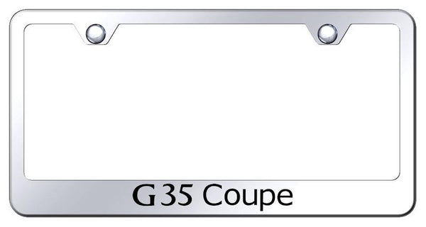 Infiniti G35 Coupe Chrome Laser Etched Standard License Frame - LF.G3C.EC