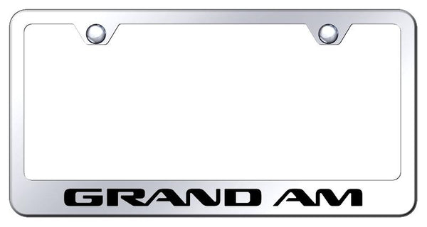 Pontiac Grand Am Chrome Laser Etched Standard License Frame - LF.GAM.EC