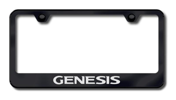 Hyundai Genesis Black Laser Etched Standard License Frame - LF.GEN.EB