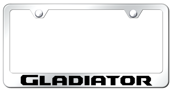 Jeep Gladiator Stainless Steel Frame - Laser Etched Mirrored License Plate Frame - LF.GLAD.EC