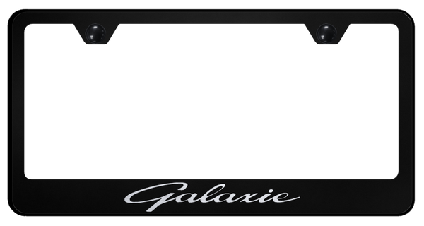 Ford Galaxie Stainless Steel Frame - Laser Etched Black License Plate Frame - LF.GLX.EB