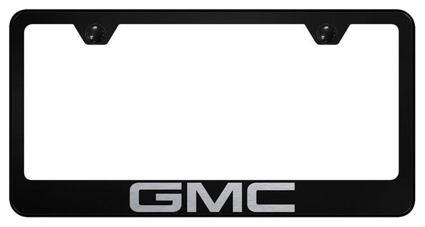 GMC GMC Black Laser Etched Standard License Frame - LF.GMC.EB