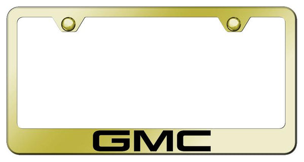 GMC GMC Gold Laser Etched Standard License Frame - LF.GMC.EG