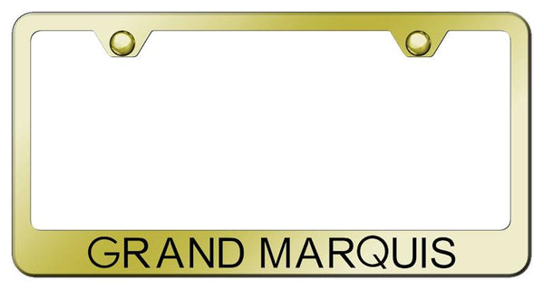 Mercury Grand Marquis Gold Laser Etched Standard License Frame - LF.GMQ.EG