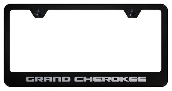 Jeep Grand Cherokee Black Laser Etched Standard License Frame - LF.GRA.EB