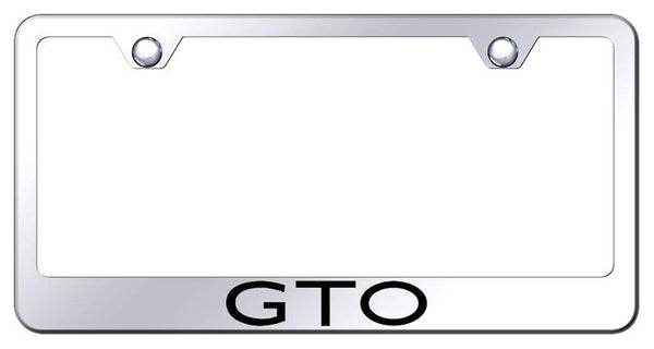 Pontiac GTO Chrome Laser Etched Standard License Frame - LF.GTO.EC