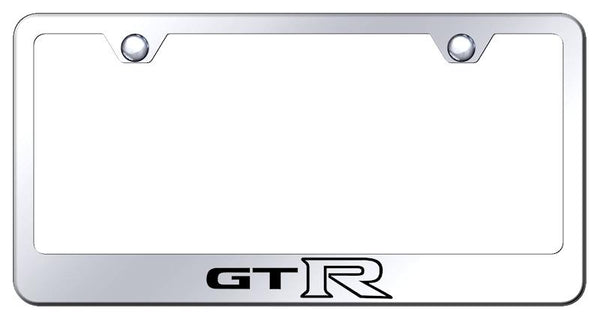 Nissan GTR Chrome Laser Etched Standard License Frame - LF.GTR.EC