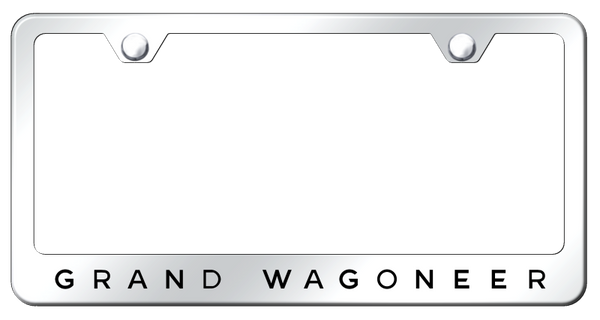 Jeep Grand Wagoneer Stainless Steel Frame - Laser Etched Mirrored License Plate Frame - LF.GWAG.EC