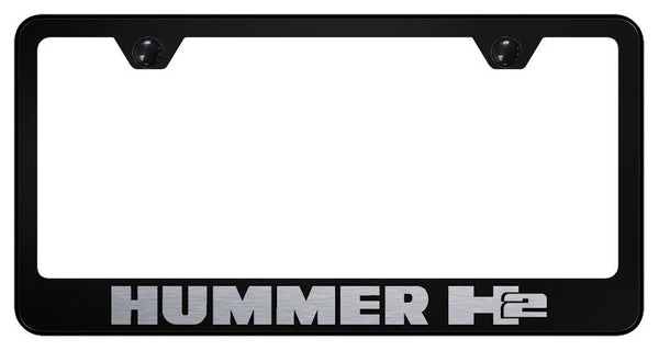 Hummer Hummer H2 Black Laser Etched Standard License Frame - LF.H2.EB