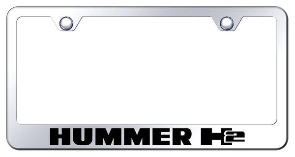 Hummer Hummer H2 Chrome Laser Etched Standard License Frame - LF.H2.EC