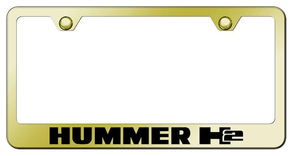 Hummer Hummer H2 Gold Laser Etched Standard License Frame - LF.H2.EG