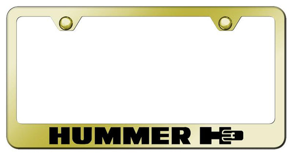 Hummer Hummer H3 Gold Laser Etched Standard License Frame - LF.H3.EG