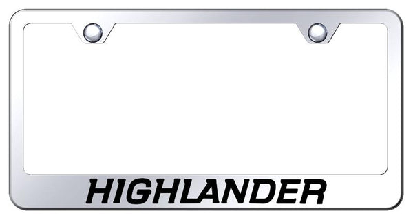 Toyota Highlander Chrome Laser Etched Standard License Frame - LF.HIL.EC